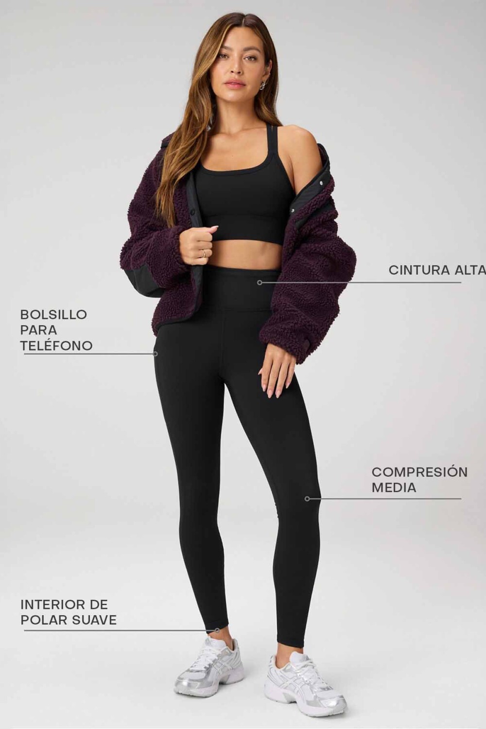 Leggings Cold Weather High-Waisted Pocket Mujer Black