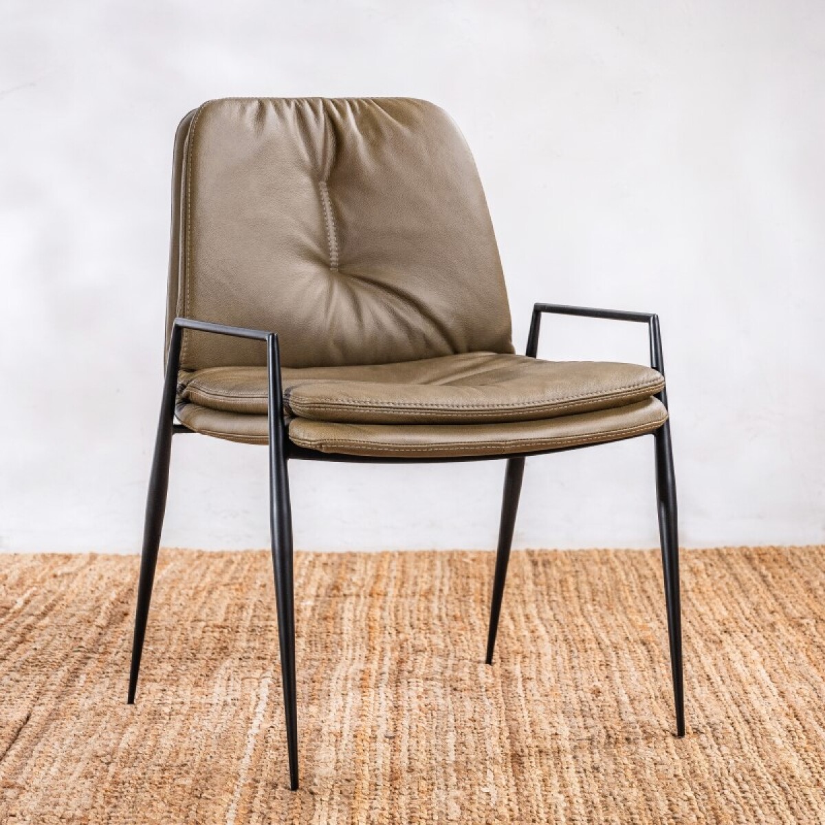 Silla Cuero Seriema Verde Silvestre 