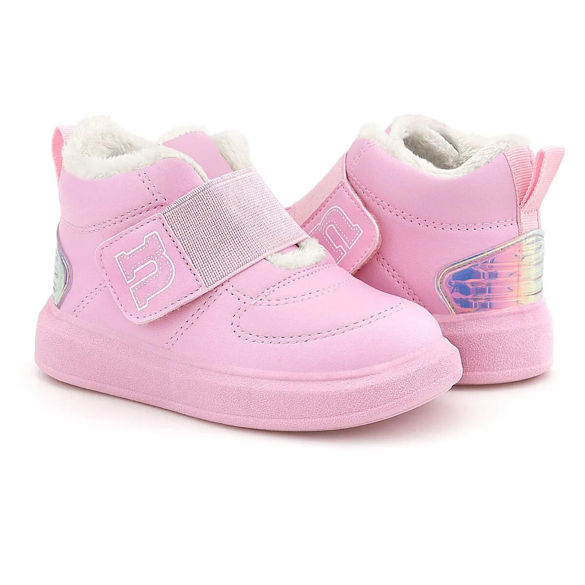 Botitas Corderito con Velcro - Rosa 