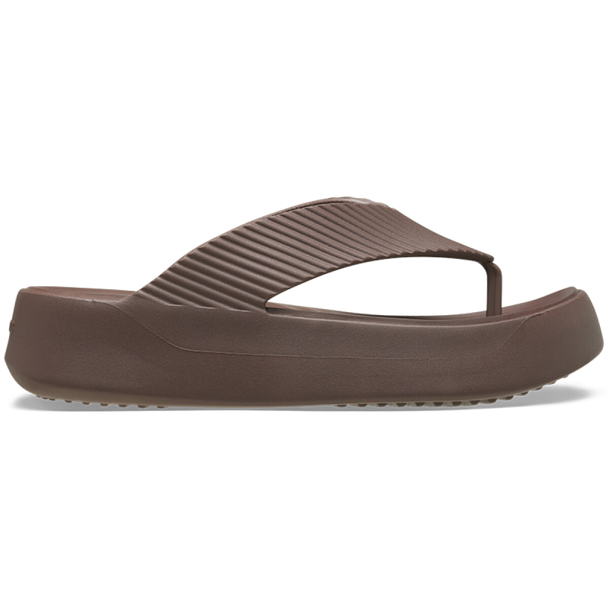 Sandalias Crocs Getaway Groove Platform Flip - Marrón 