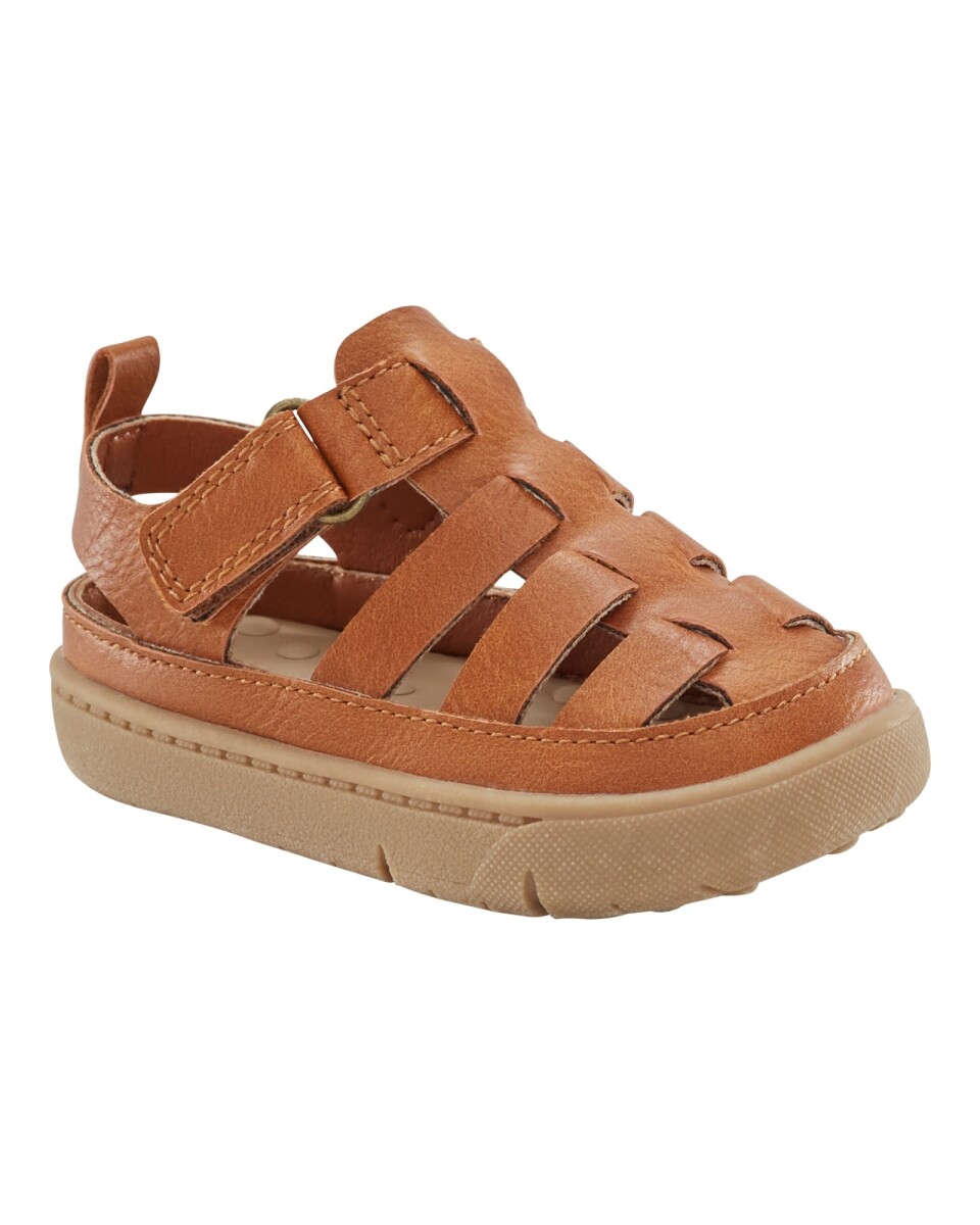 Sandalias con velcro, marrón 