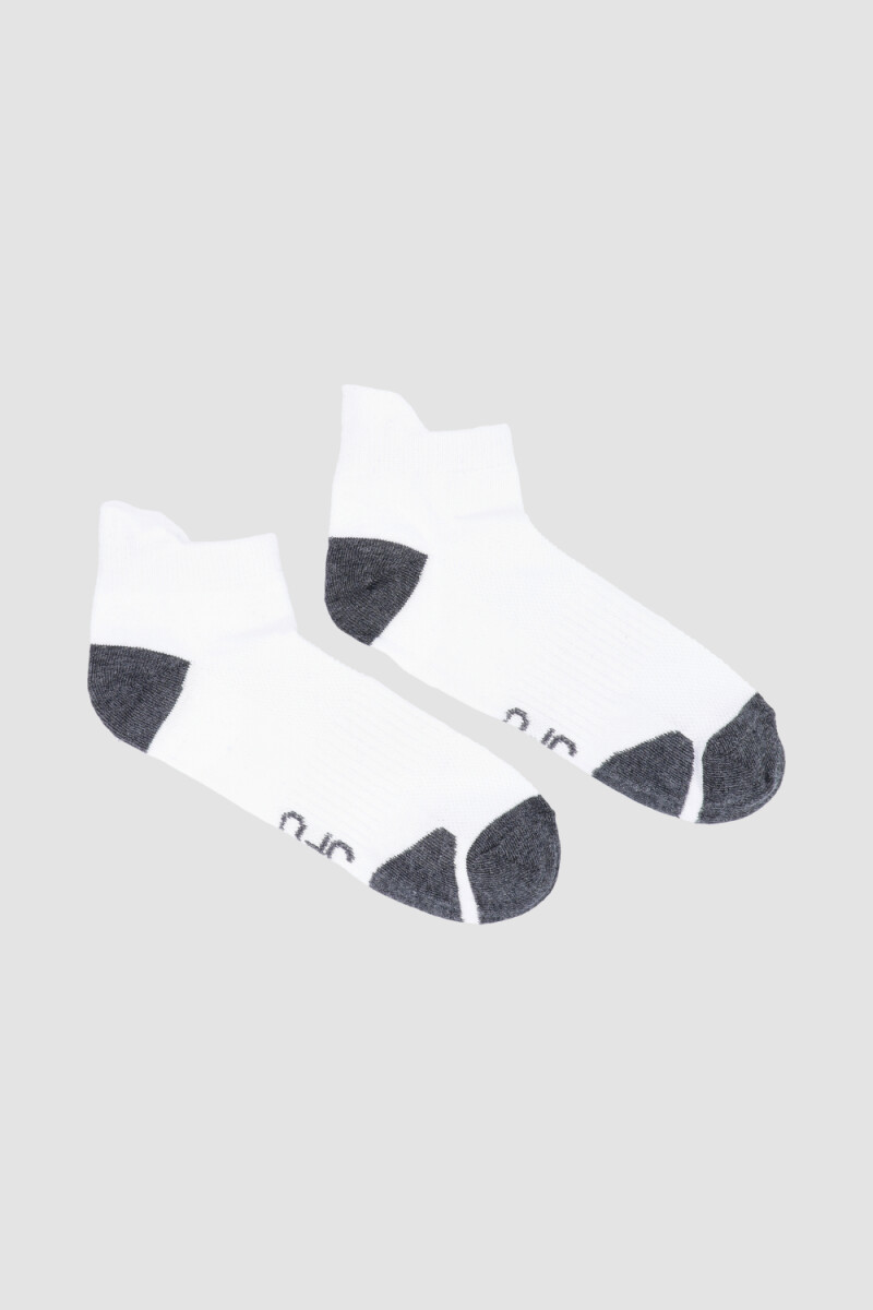 Medias cortas diseño deportivas Blanco
