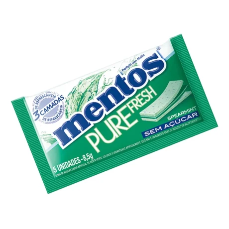 Chicles Mentos Gum 3 Capas Spearmint sin Azúcar 001