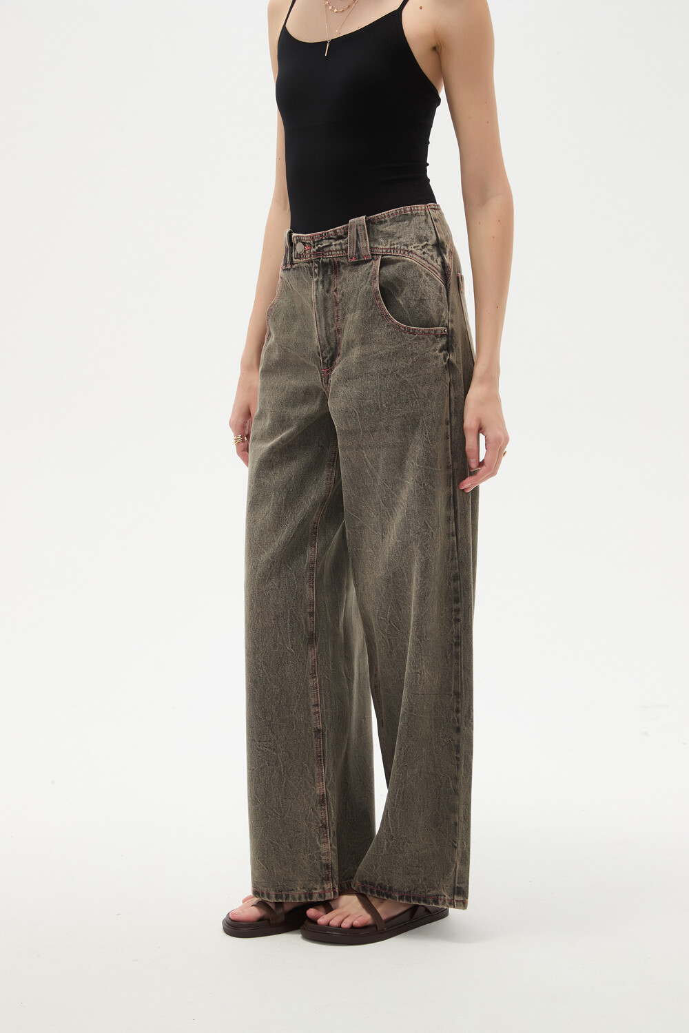 Pantalon Sarela Gris Oscuro