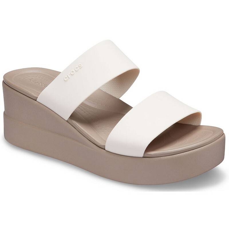 Sandalias Crocs Brooklyn Mid Wedge Beige