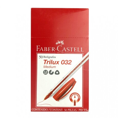 Boligrafo Faber - Castell Trilux x50 Rojo