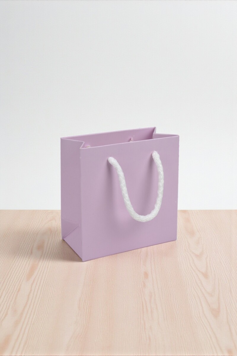 Bolsa cartulina 10x05x10 cm - LILA 
