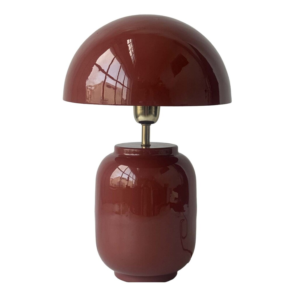 LÁMPARA DE MESA HIERRO ROJO 37957