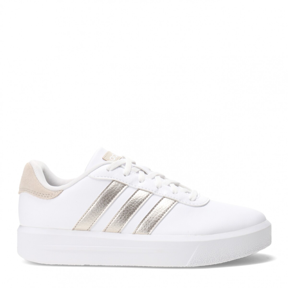 Court Plataforma Adidas - Blanco/Plata/Gris 