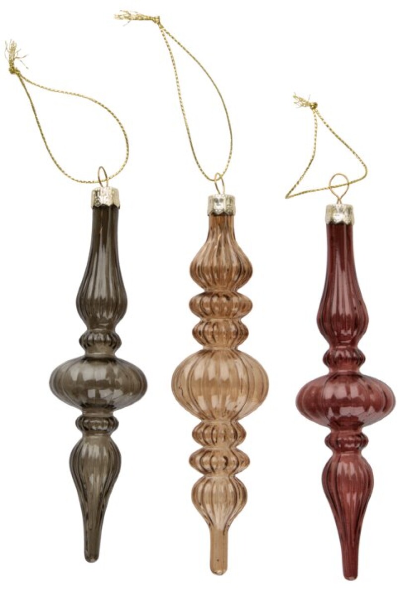 Adornos navideños para el árbol LUCIA L14 cm 3 unidades 