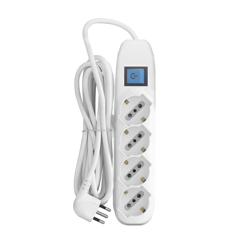 ALARGUE 4 SCHUKO2P+T Alargue 4 (Schuko 2P+T) con Interruptor 10A 3m Blanco