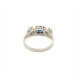 Anillo Estilo Antiguo En Platino Con Brillantes Y Zafiros Anillo Estilo Antiguo En Platino Con Brillantes Y Zafiros