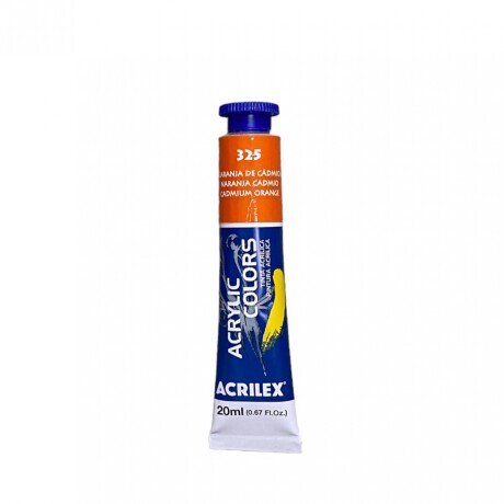 Pintura Acrílica para Lienzo Acrilex 20ml (Tonos Amarillos) 325 Naranja Cadmio