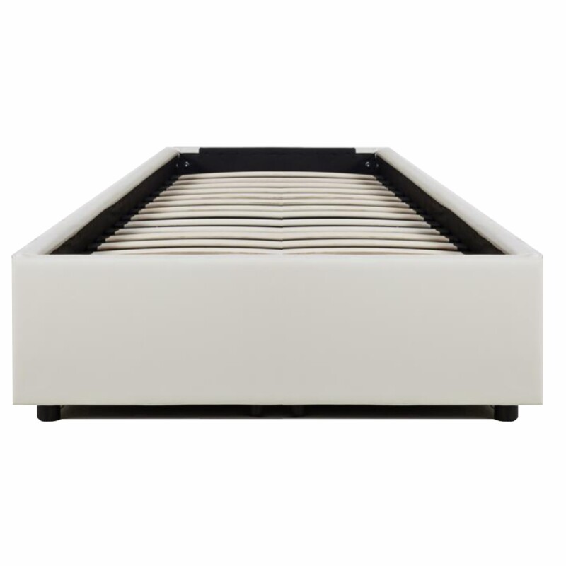 Cama Baúl 1 plaza 0.90 x 1.90 Tapizada Crema Cama Baúl 1 plaza 0.90 x 1.90 Tapizada Crema