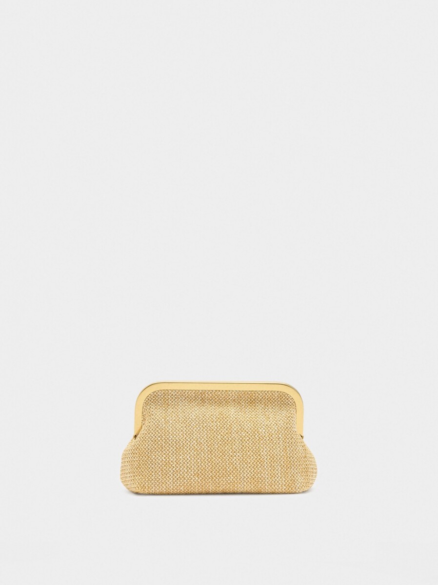 Bolso De Fiesta Efecto Rafia - natural 