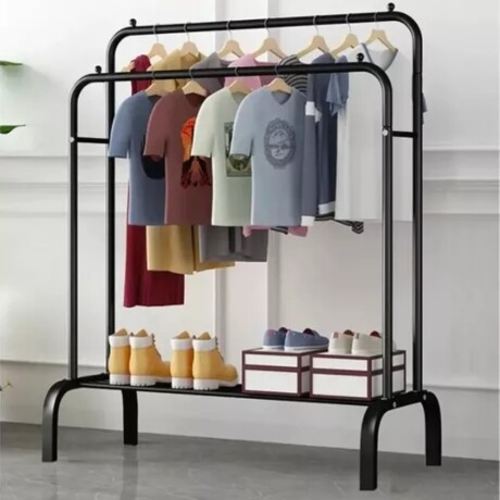 Perchero Organizador de Ropa Closet Hogar de Metal Negro