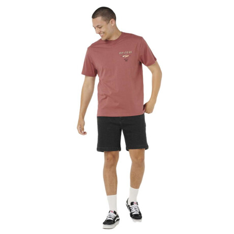 Remera Rip Curl Fade Out Icon Bordo