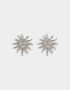 Aros Colgantes Cortos Soles Aro Espiral Con Sol - Plateado