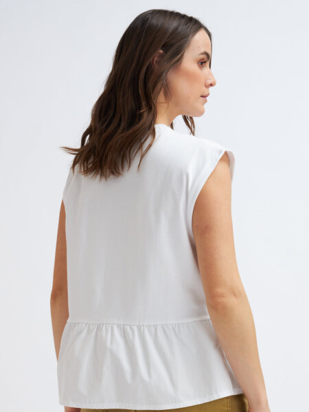 Camiseta sin mangas Blanco