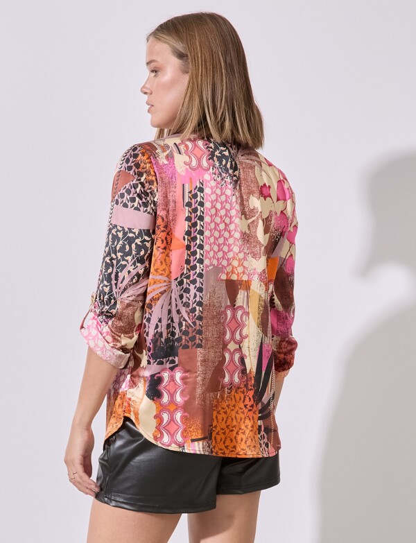 Blusa Printed MULTI/BEIGE