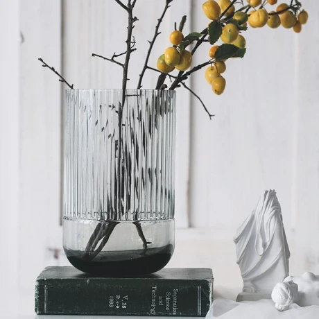 Florero Decorativo Vidrio Atenas Alto 23cm x Ø 14cm Florero Decorativo Vidrio Atenas Alto 23cm x Ø 14cm