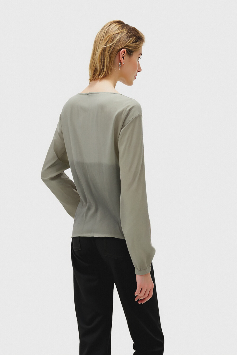Blusa Lais Verde Grisaceo