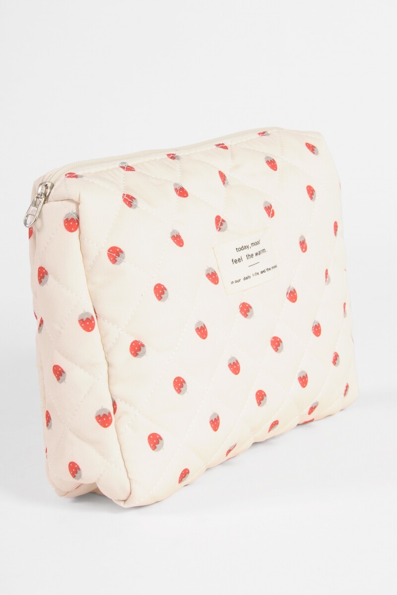 Estuche rectangular fruti blanco