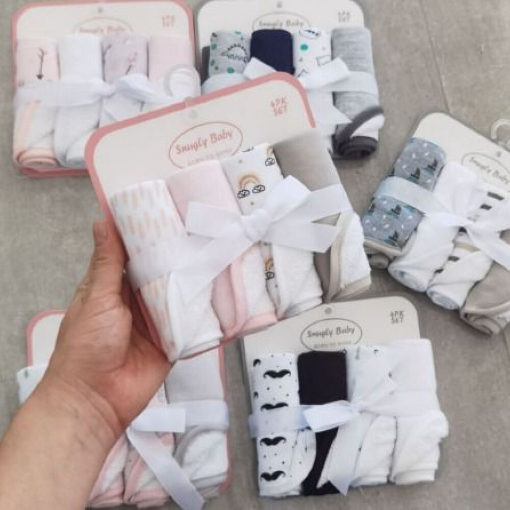 Babitas SNUGLE pack x4 toalla rosa