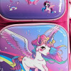 Mochila con 4 bolsillos con cartuchera de obsequio Unicornio