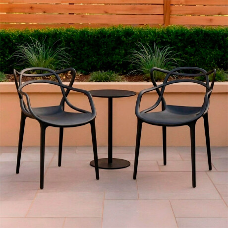 Silla Diseño Comedor Living Poliprop UV 150kg Karmen Negro