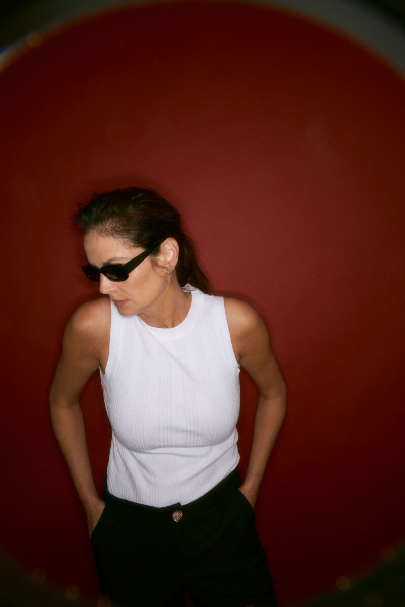 Musculosa canalé blanco