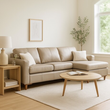 Rinconera Sevilha - Cuero Natural - Chaise Derecho 1011 (Granizo)