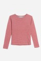 Remera m/l a rayas ROJO
