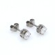 Caravanas en oro 18k blanco y brillantes Caravanas en oro 18k blanco y brillantes