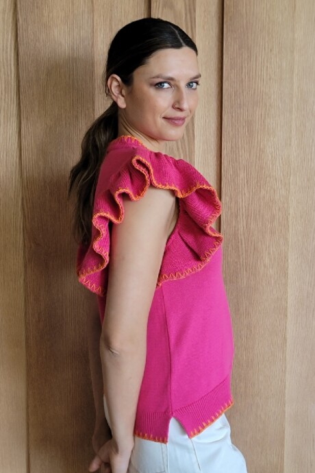 Musculosa Tropical Fucsia