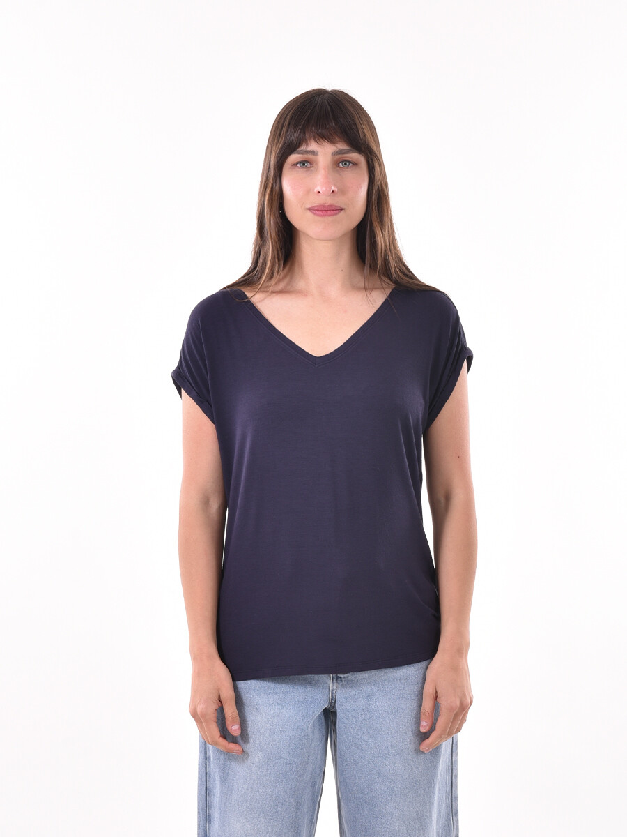 REMERA TELMA - AZUL OSCURO 
