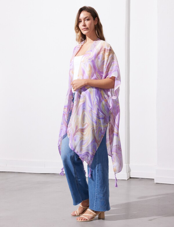Kimono Printed LAVANDA/MULTI