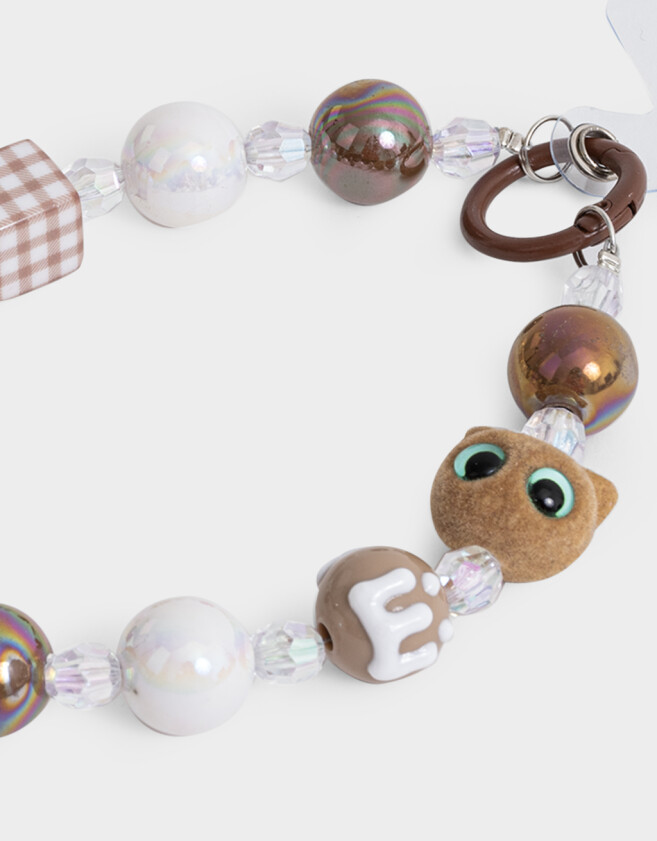 Accesorios De Celular Varios Strap De Mostacillas Para Celular - Marron Camel