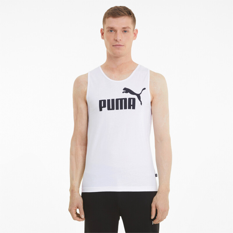 Remera Essentials Tank de Hombre Blanco