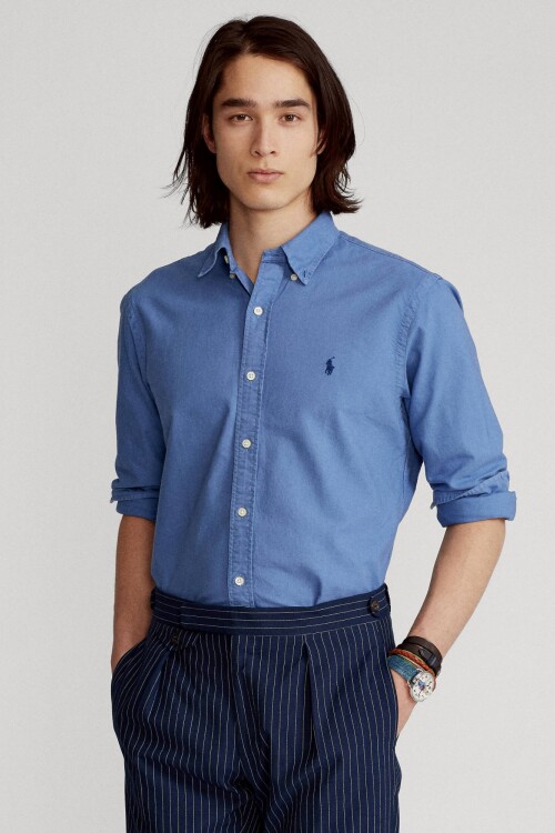 Camisa Oxford Polo Ralph Lauren Blue