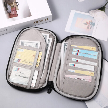 Portadocumentos puffer impermeable mediano Negro