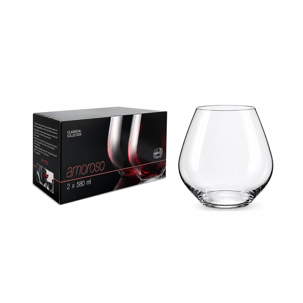 Set copas sin pie Amoroso 580 ml x2 BOHEMIA Set copas sin pie Amoroso 580 ml x2 BOHEMIA
