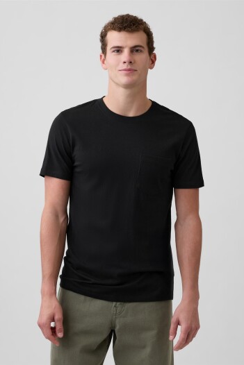 Remera Con Bolsillo Soft Hombre Black 22
