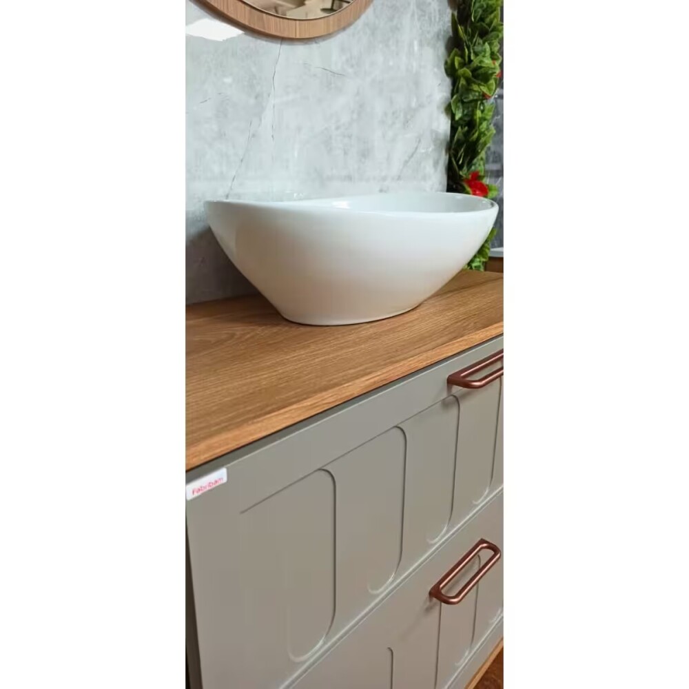 Bacha de apoyo Oval 41x33 cm blanco Brillante Dmc Bacha De Apoyo Oval 41x33 Cm Blanco Brillante Dmc