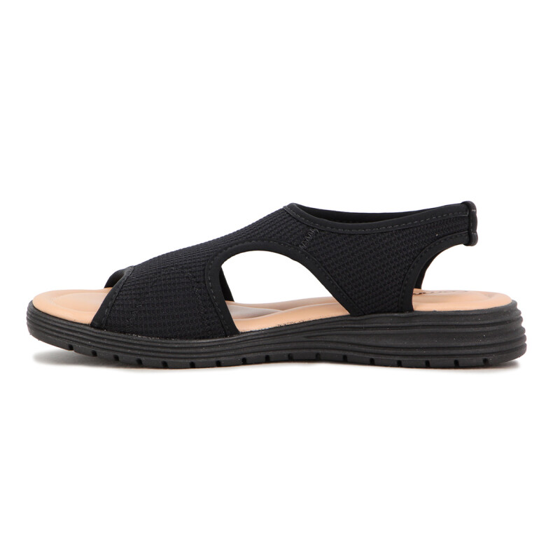 Comfortflex Sandalia Elastizada Suela Baja - Negro-negro Negro-negro