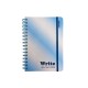 Cuaderno degradé glitter A5 celeste