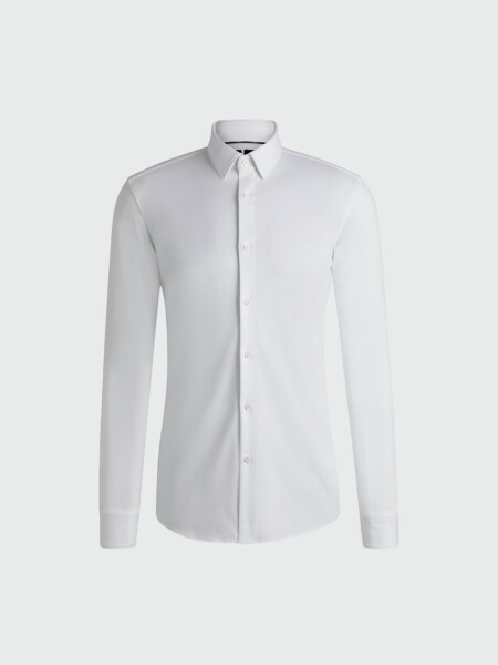 BOSS - Camisa manga larga slim fit, P-ROAN-KENT Blanco
