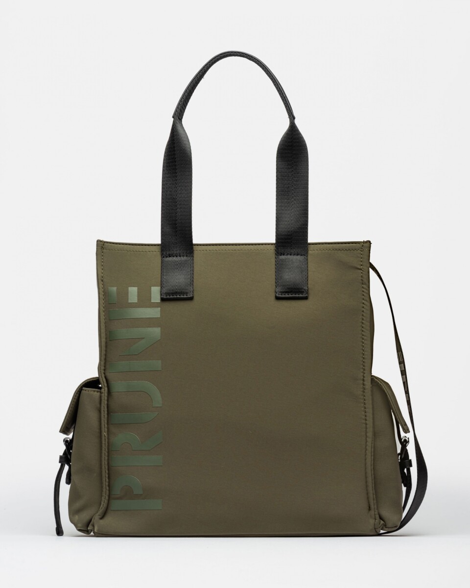 Cartera Al Hombro Light Nylon Negro - Verde 