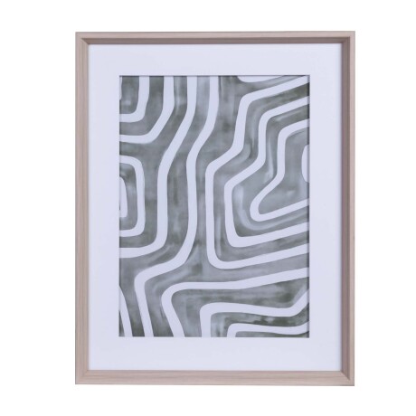 CUADRO 40X50CM PAPEL VERDE ZEBRA I