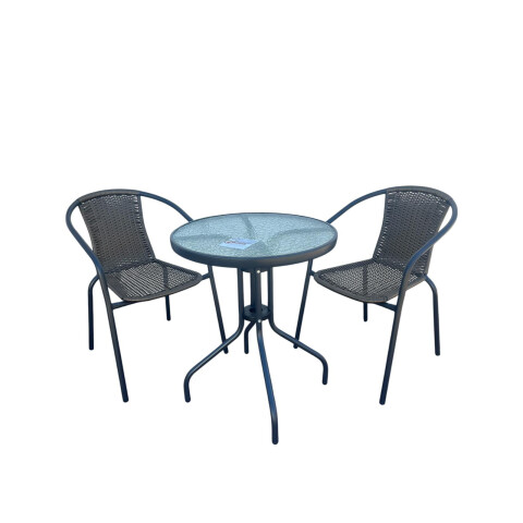 SET DE PATIO RATAN 2 SILLAS 1 MESA 60 CM SET DE PATIO RATAN 2 SILLAS 1 MESA 60 CM